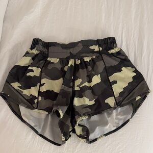 Lululemon Athletica Camo Athletic Shorts - Black and Green